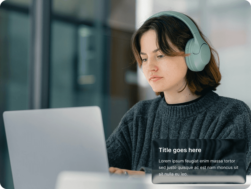 Person learning with headphones and laptop